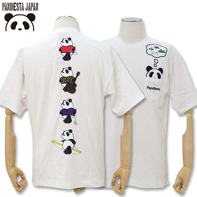 PANDIESTA（パンディエスタ） ホビーパンダ 刺しゅう入り 半袖Tシャツ