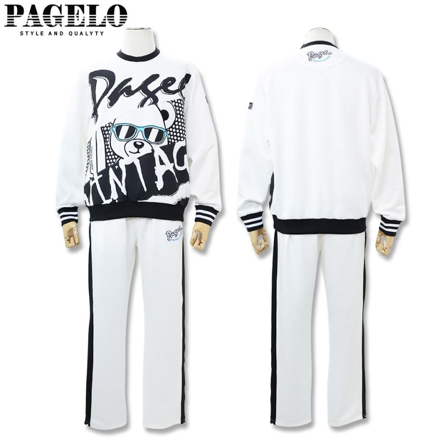パジェロ PAGELO クマ デザイン スウェット トレーナー ＆ パンツ