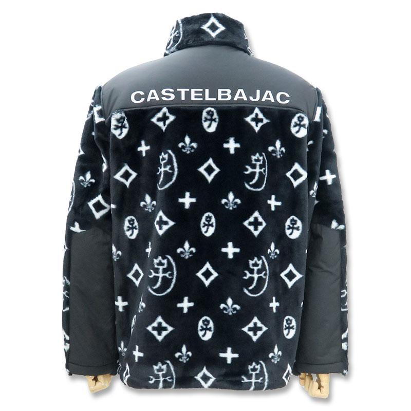 カステルバジャック ファー プリント ブルゾン モノグラム CASTELBAJAC 7213412114 白 01 黒 99 50 LL 新作 家紋 中綿｜wanwan｜13