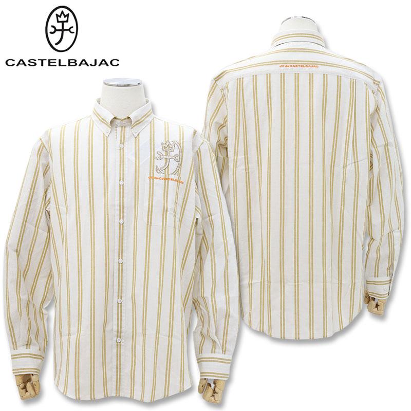 CASTELBAJAC（カステルバジャック） 綿麻 ストライプ 長袖シャツ