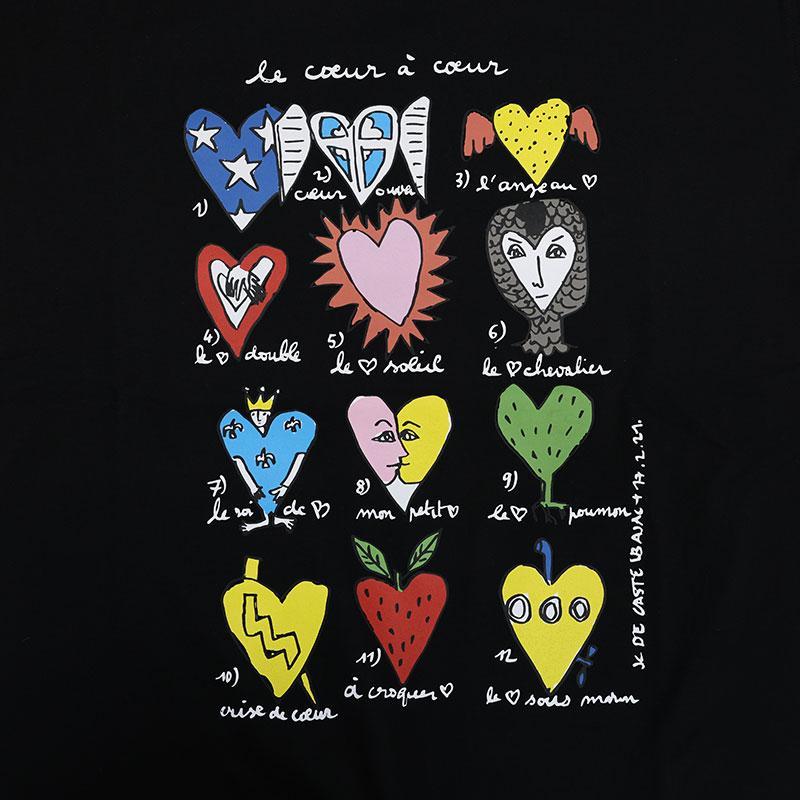 CASTELBAJAC（カステルバジャック） 天竺 ハート柄 半袖 Tシャツ 50 LL