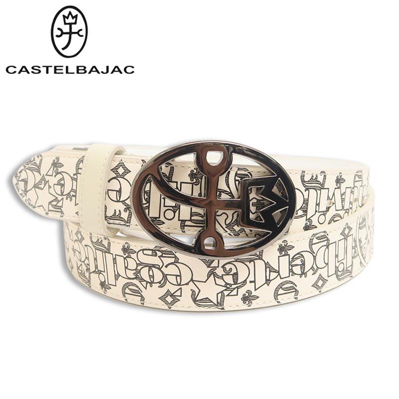 カステルバジャックCASTELBAJACベルト白／柄120cm
