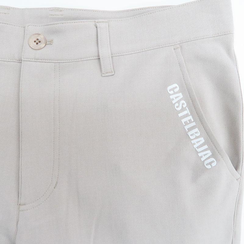 CASTELBAJAC パンツ サイズ48 ホワイト/グレー CASTELBAJAC（カステルバジャック） ストレート ストレッチパンツ 48 L