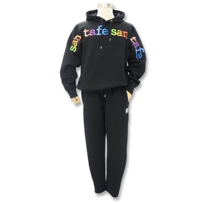 サンタフェ ダンボールエアー パーカー スエットパンツ セットアップ 82104/82105 santafe イグルス 48 50 52サイズ ダンボールニット L LL 3L 上下 トレーナー santafe 袖丈63