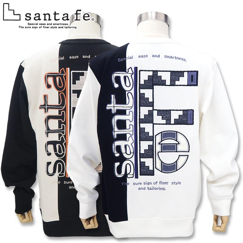 サンタフェ トレーナー 85152 4L santafe 刺繍 ホワイト ベージュ 54