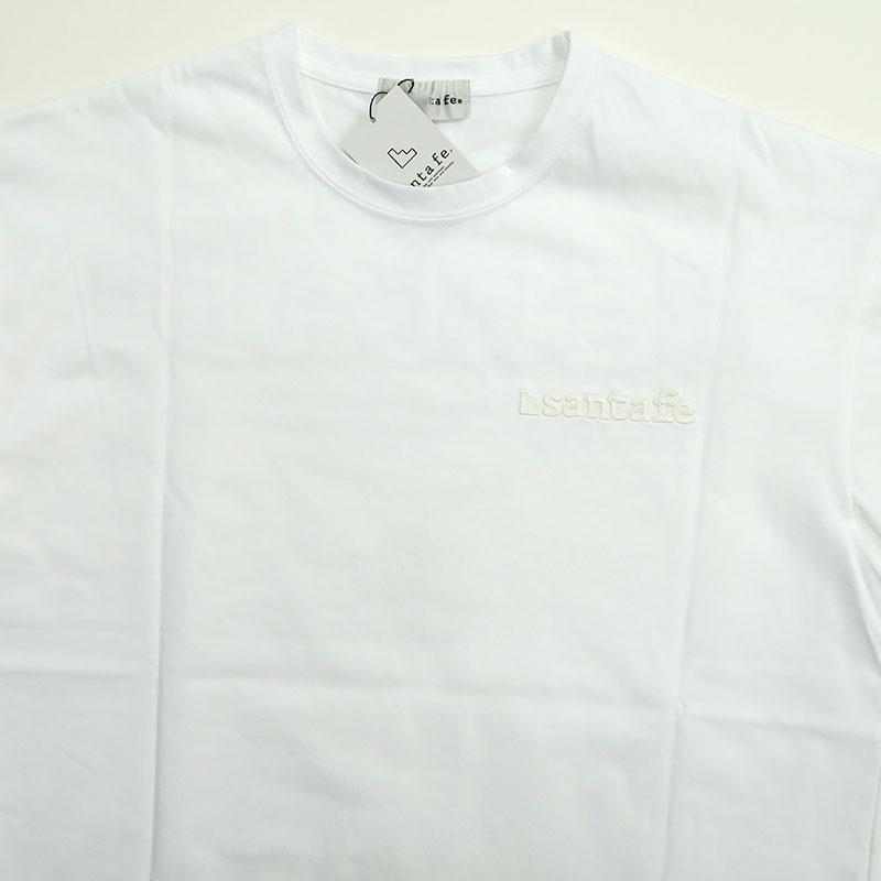 サンタフェ バックアップリケ 半袖Tシャツ 85405 85455 LL 3L santafe メンズ 白 黒 カーキ 紺 50 52 ホワイト ブラック カーキ ネイビー｜wanwan｜09