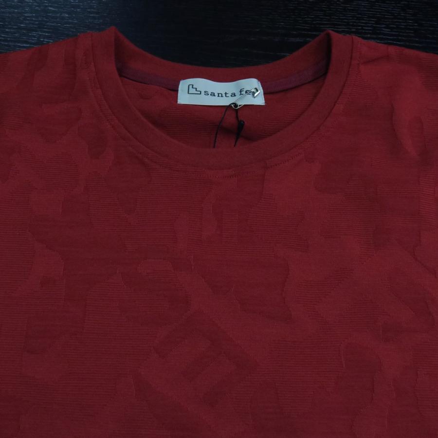 サンタフェ ジャガード半袖Tシャツ上下セット 赤 50サイズ 93112-066 santafe｜wanwan｜05