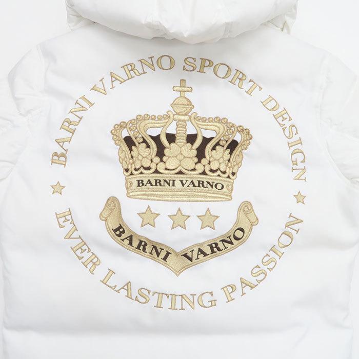 Lサイズ バーニヴァーノ 王冠 ダウンジャケット BAW-KDB4105 BARNI VARNO 21 秋冬 AW 新作 白 黒 ブルゾン クラウン