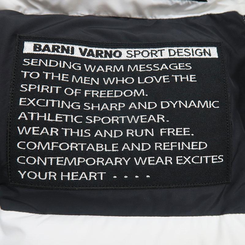 バーニヴァーノ ダウンジャケット Lサイズ BARNI VARNO  BAW-LDB4506 メンズ ブラック ホワイト 黒 白 秋冬の画像