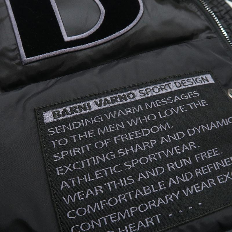 バーニヴァーノ ダウンベスト Lサイズ BARNI VARNO  BAW-LDV4502 メンズ ブラック ホワイト 黒 白 秋冬の画像