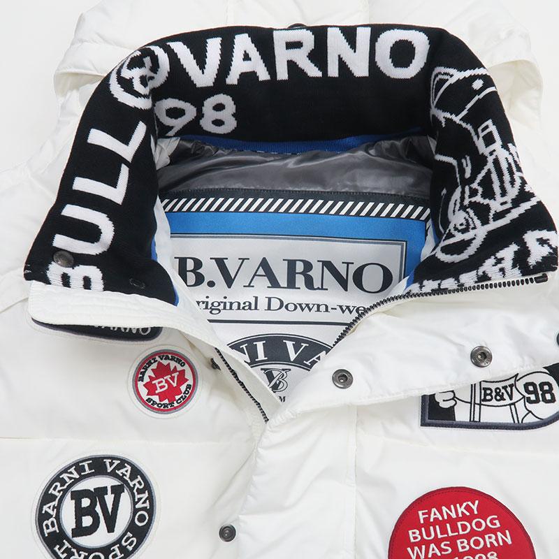 バーニヴァーノ ダウンベスト LLサイズ 白 BAW-LDV4503-01 BARNI VARNO バーノ ホワイト ブルドッグ 犬の画像