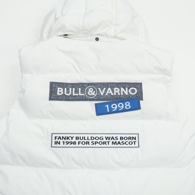 バーニヴァーノ ダウンベスト LLサイズ 白 BAW-LDV4503-01 BARNI VARNO バーノ ホワイト ブルドッグ 犬の画像