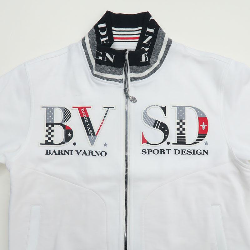 バーニヴァーノ LL サイズ BVロゴ トラックジャケット スエットパンツ 白 BARNI VARNO BAW-MST4841 BAW-MSP4842  秋冬の画像