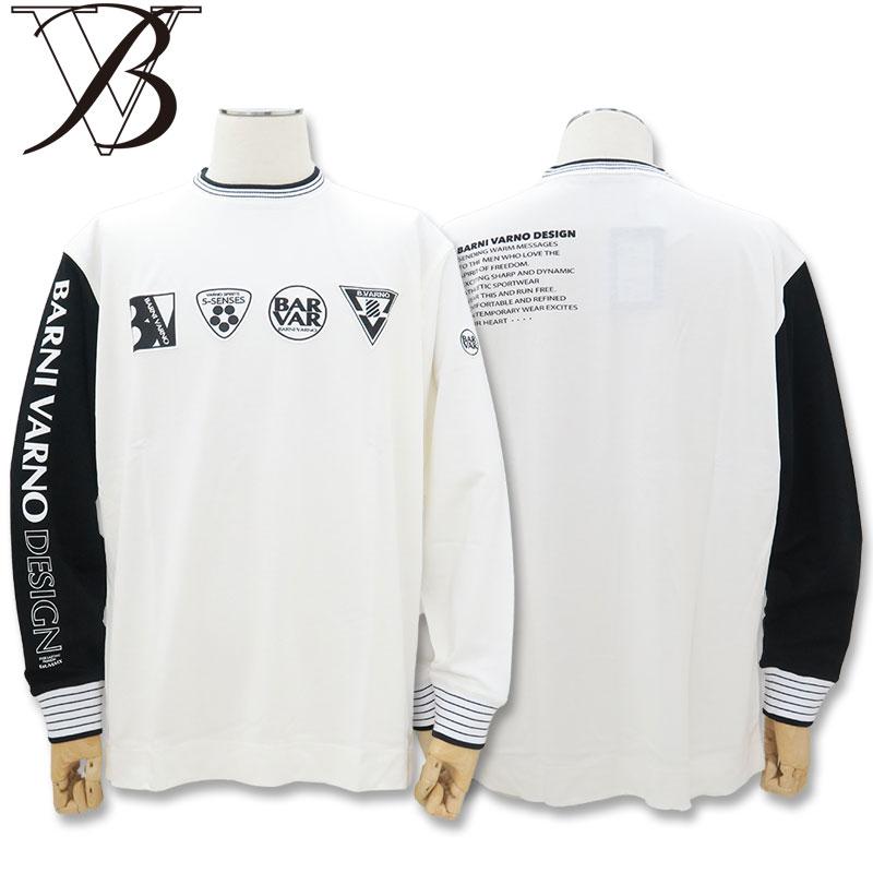 BARNI VARNO ＼40%OFF／バーニヴァーノ ロゴ入り デラビスポンチ長袖T 
