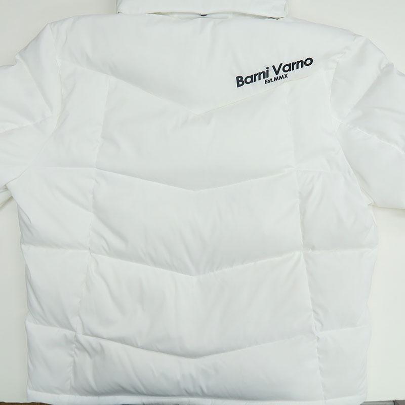 バーニヴァーノ BVロゴ ダウン ジャケット Lサイズ BAW-NDB5105-L ホワイト 01 レッド 45  BARNI VARNO 24AWの画像