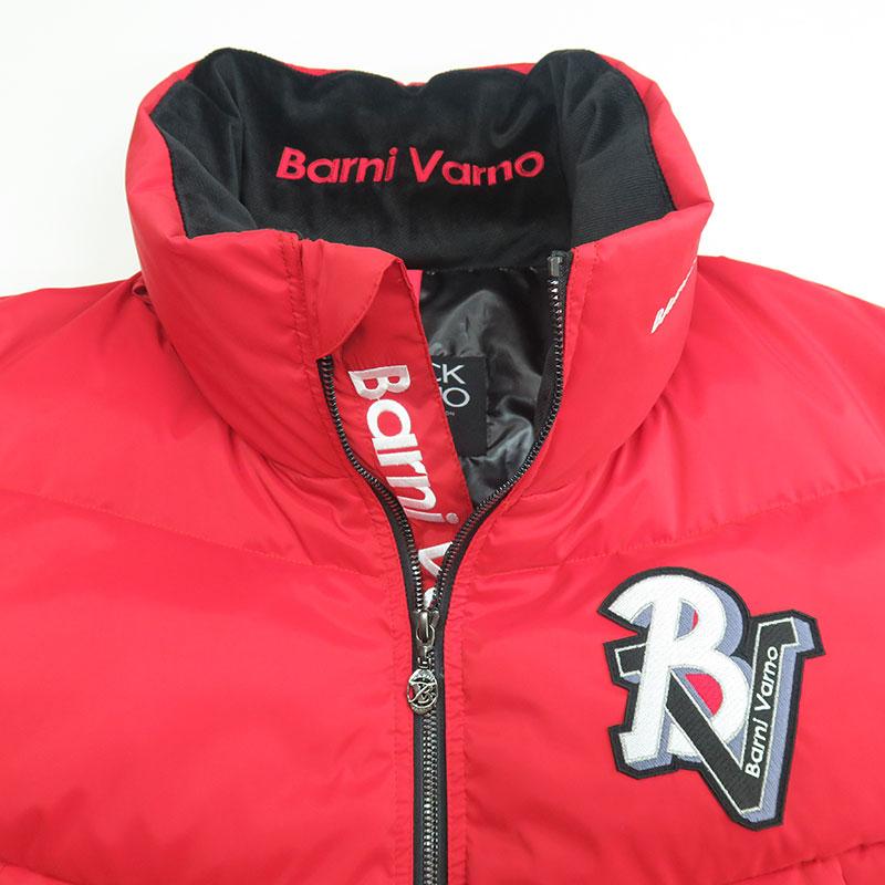 バーニヴァーノ BVロゴ ダウン ジャケット LLサイズ BAW-NDB5105-LL ホワイト 01 レッド 45  BARNI VARNO 24AWの画像