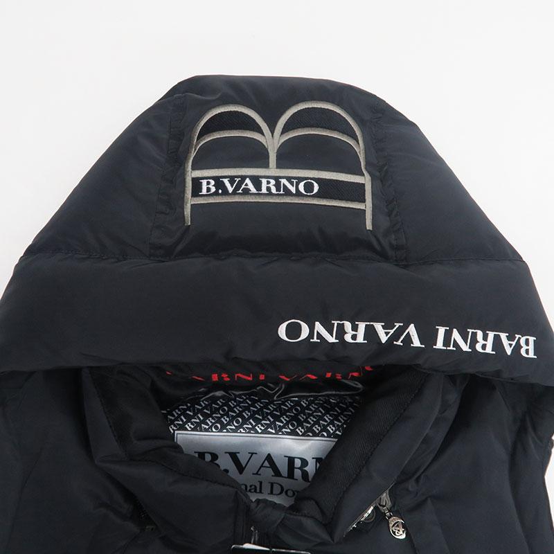 バーニヴァーノ ロゴAP 刺しゅう ダウンベスト LLサイズ BAW-NDV5100-LL ブラック 09 BARNI VARNO アウター ブルゾン 24AWの画像