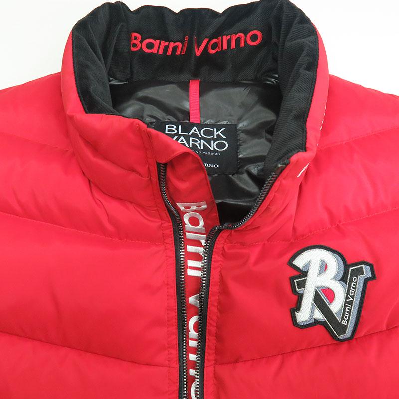 バーニヴァーノ BVロゴ ダウン ベスト Lサイズ BAW-NDV5104-L ホワイト 01 レッド 45  BARNI VARNO 24AWの画像
