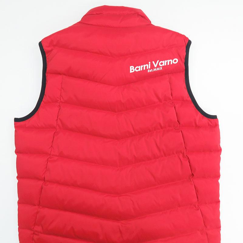 バーニヴァーノ BVロゴ ダウン ベスト Lサイズ BAW-NDV5104-L ホワイト 01 レッド 45  BARNI VARNO 24AWの画像