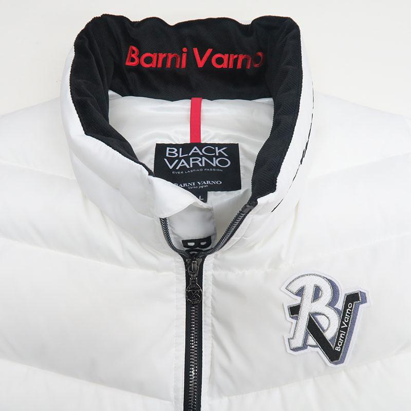 バーニヴァーノ BVロゴ ダウン ベスト Lサイズ BAW-NDV5104-L ホワイト 01 レッド 45  BARNI VARNO 24AWの画像