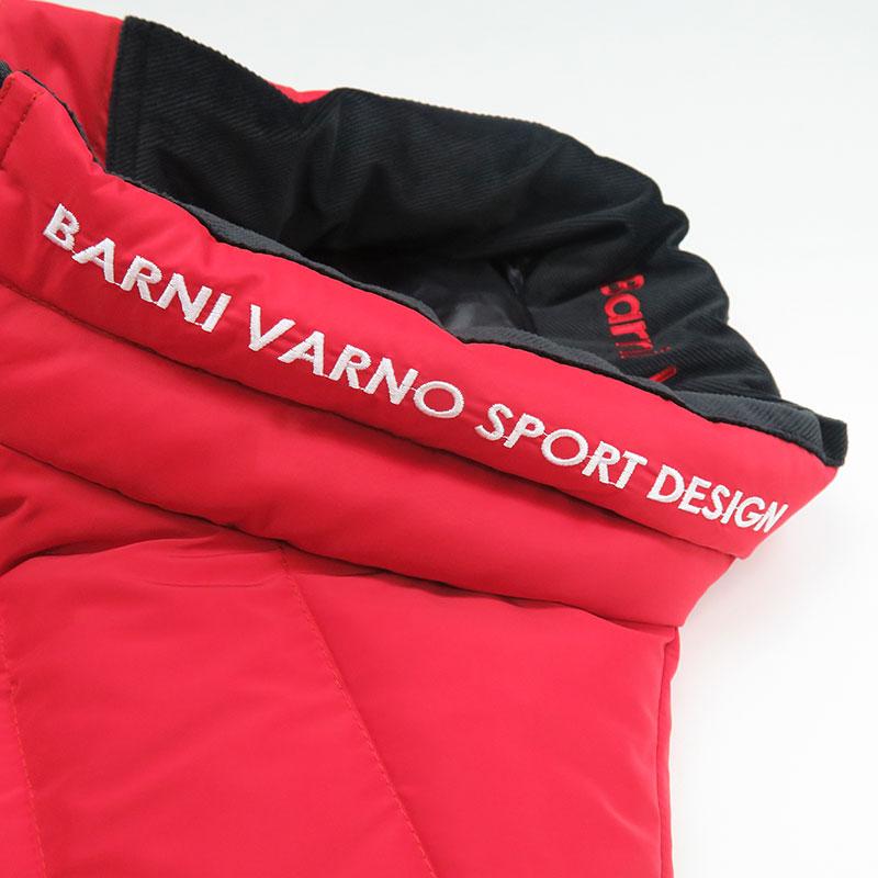 バーニヴァーノ BVロゴ ダウン ベスト LLサイズ BAW-NDV5104-LL ホワイト 01 レッド 45  BARNI VARNO 24AWの画像