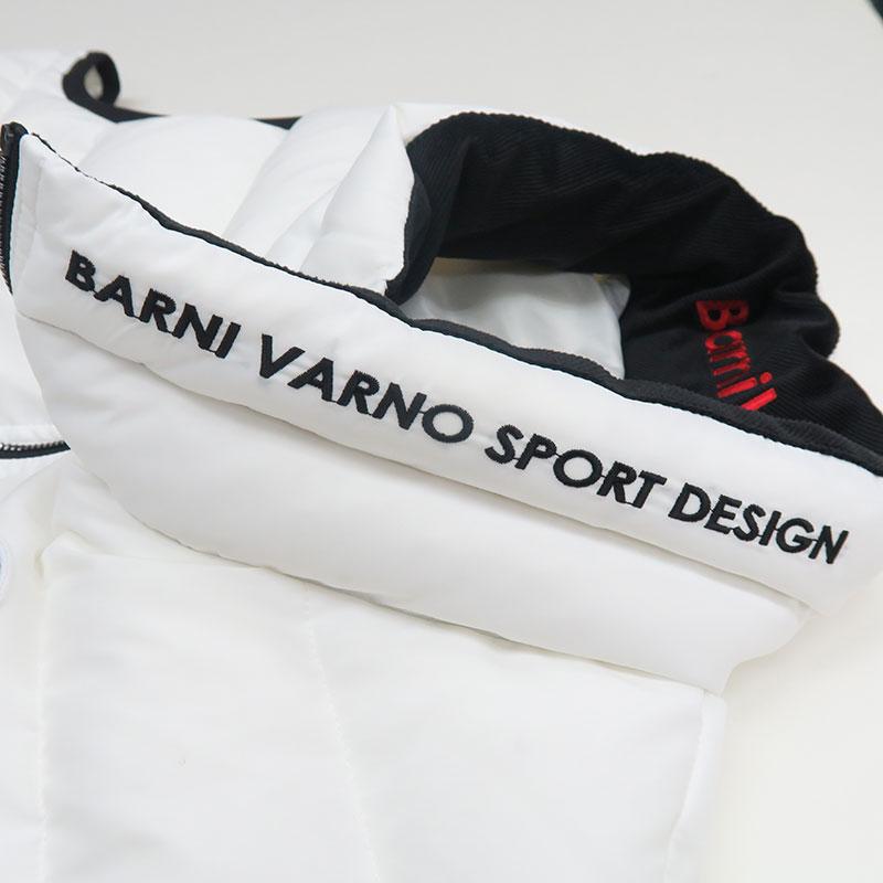 バーニヴァーノ BVロゴ ダウン ベスト LLサイズ BAW-NDV5104-LL ホワイト 01 レッド 45  BARNI VARNO 24AWの画像