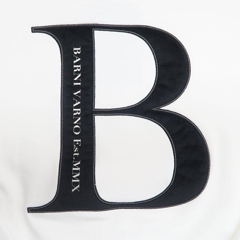 バーニヴァーノ Bロゴ レーザー スウェット トレーナー Lサイズ ホワイト 01 ブラック 09 BARNI VARNO BAW-NST5140s-L スエット 24AW_4