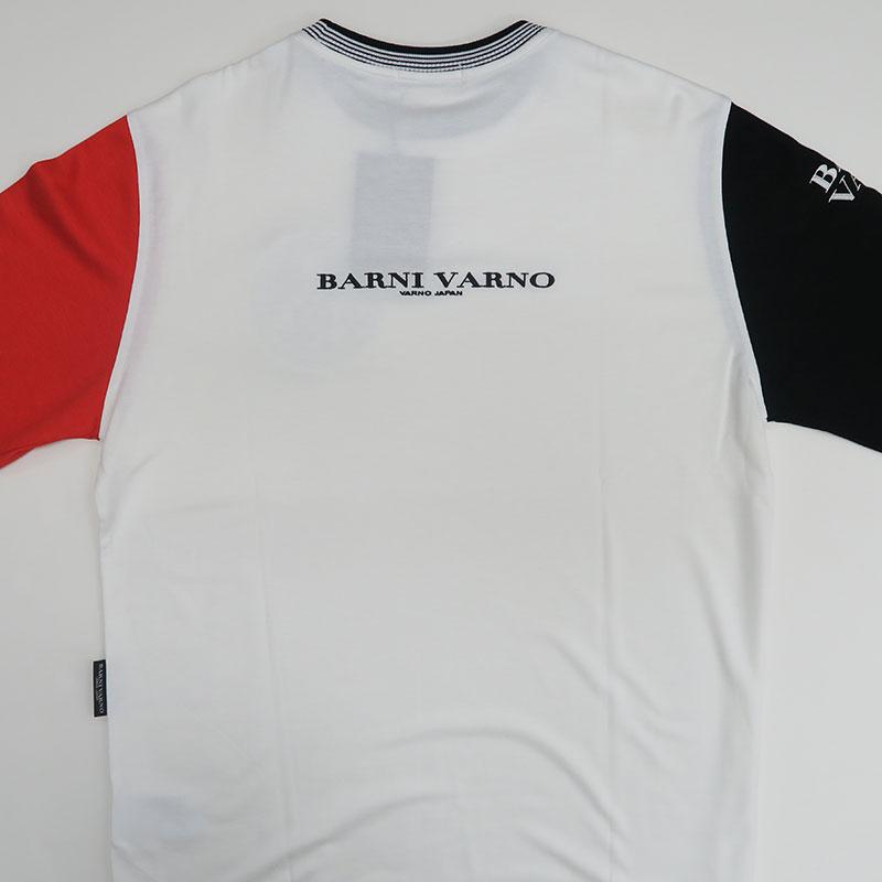 BARNI VARNO（バーニヴァーノ） ロゴワッペン 切替デザイン 長袖 T