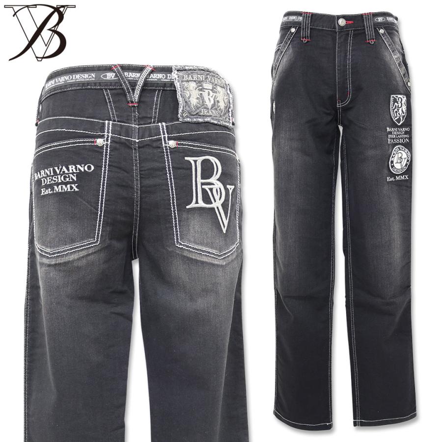 BARNI VARNO（バーニヴァーノ） BVロゴ＆ユニコーンワッペン デニム