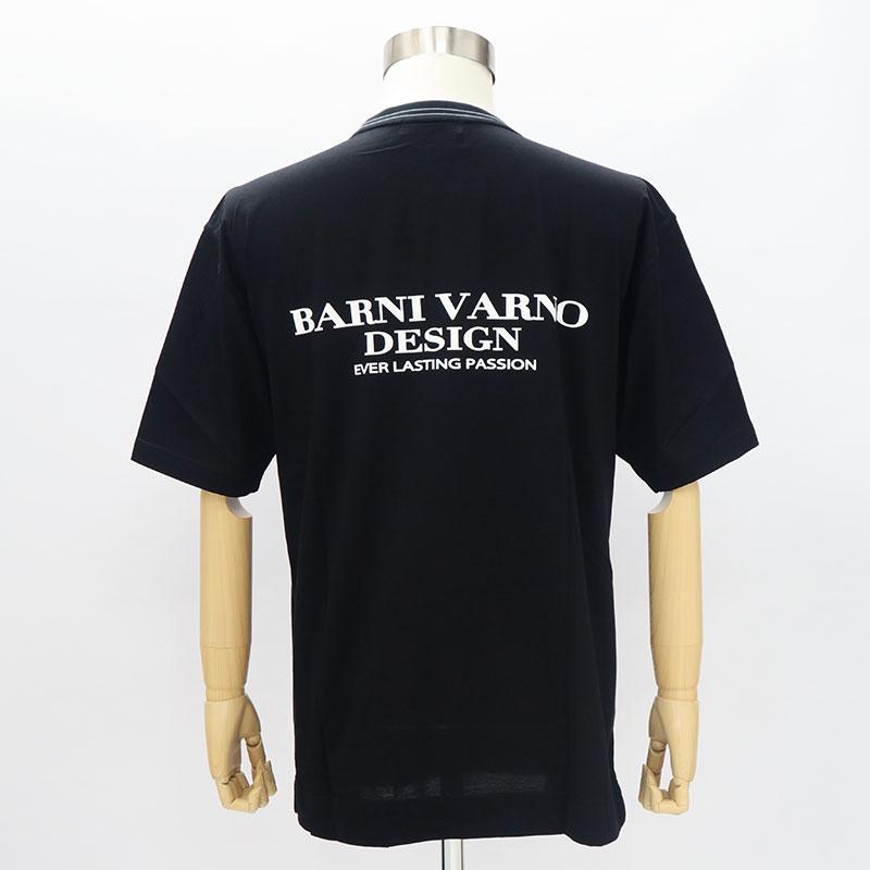 バーニヴァーノ ロゴ半袖Tシャツ Lサイズ BSS-LTH4244 白 黒 新作 