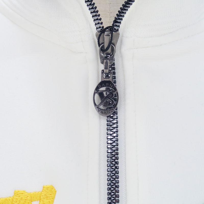 バーニヴァーノ 刺繍入り トラックジャケット 春夏 LL サイズ 白 01 BARNI VARNO BSS-MST4743 ホワイト ブルゾン ジップアップの画像