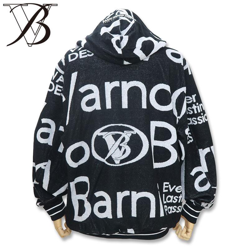 BARNI VARNO（バーニヴァーノ） ロゴパイル ジップアップパーカー LL 