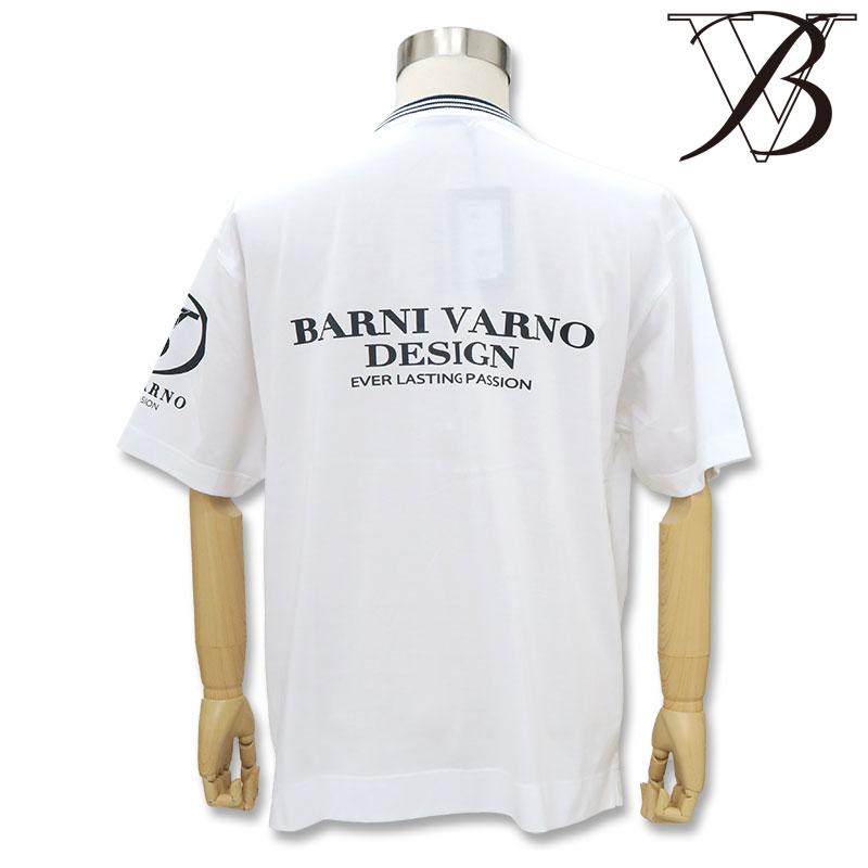 バーニヴァーノ ロゴ入り 半袖Tシャツ 春夏 L サイズ 白 01 BARNI 