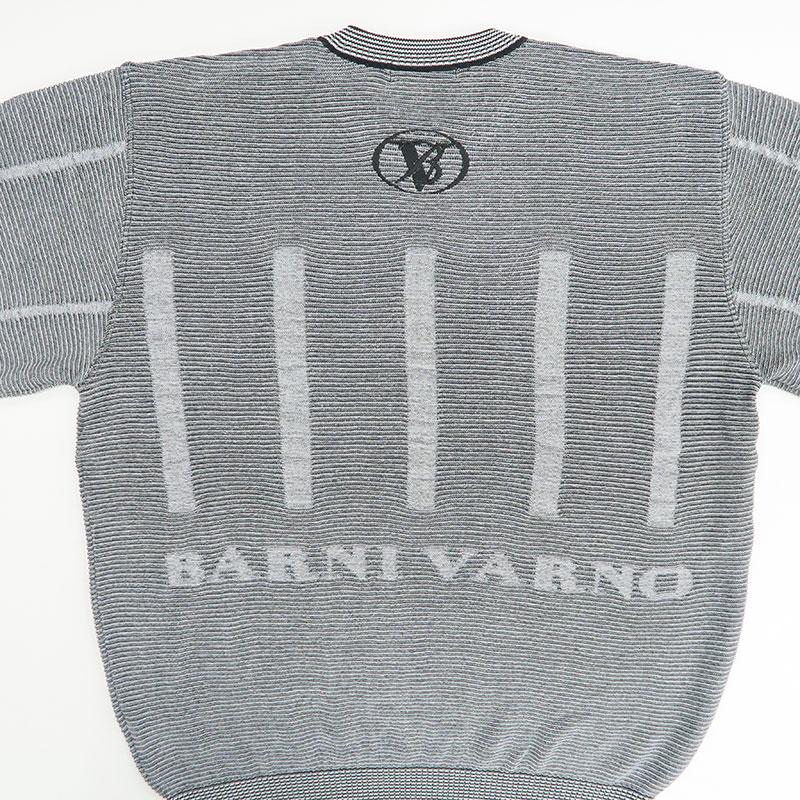 BARNI VARNO（バーニヴァーノ） BV柄 長袖セーター LLサイズ グレー