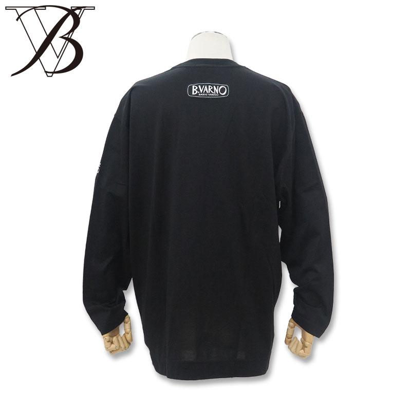 BARNI VARNO バーニヴァーノ BVロゴ 刺しゅう 長袖 Tシャツ 3L