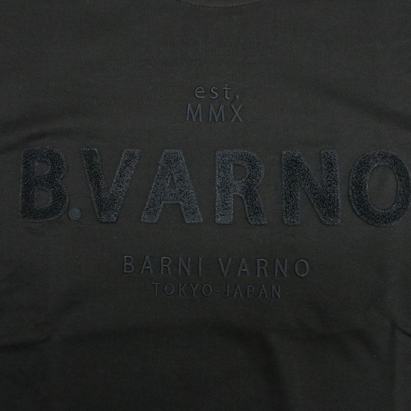 BARNI VARNO（バーニヴァーノ） サガラ刺繍 ロゴ 長袖Tシャツ 3L