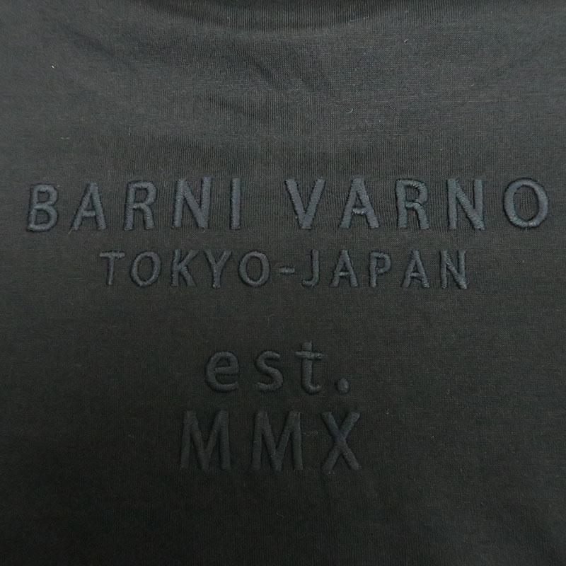 BARNI VARNO（バーニヴァーノ） サガラ刺繍 ロゴ 長袖Tシャツ 3L
