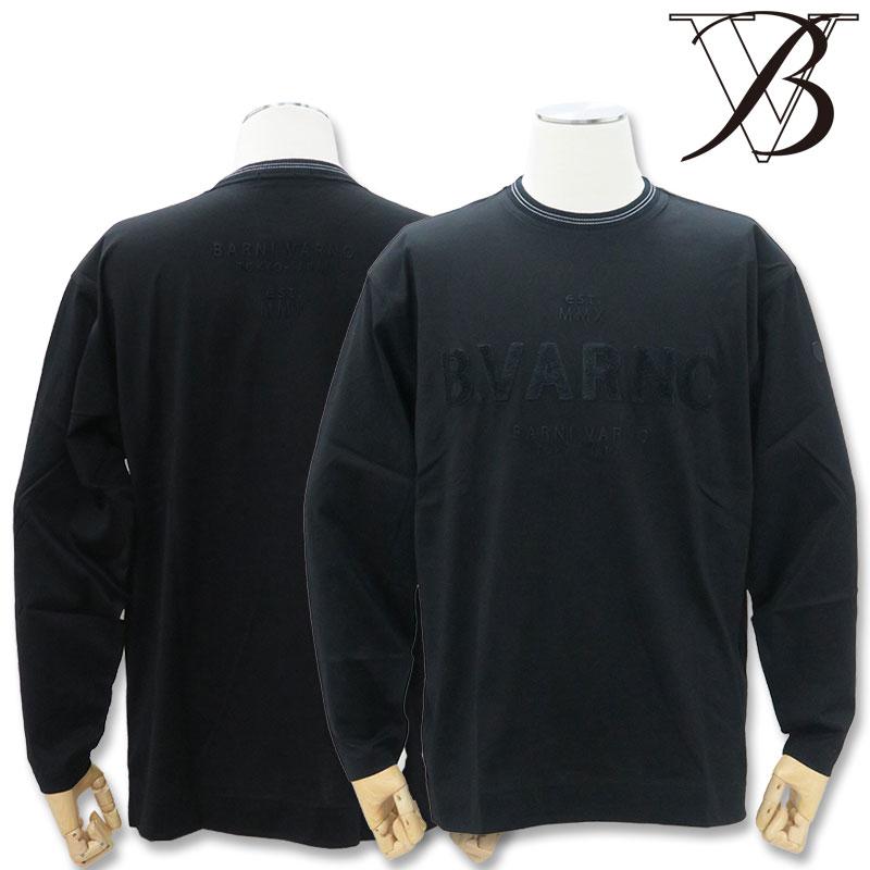 ■BARNI VARNO 長袖Tシャツ L サガラ刺繍 ロンT バーニヴァーノ■ BARNI VARNO（バーニヴァーノ） サガラ刺繍 ロゴ 長袖Tシャツ LL