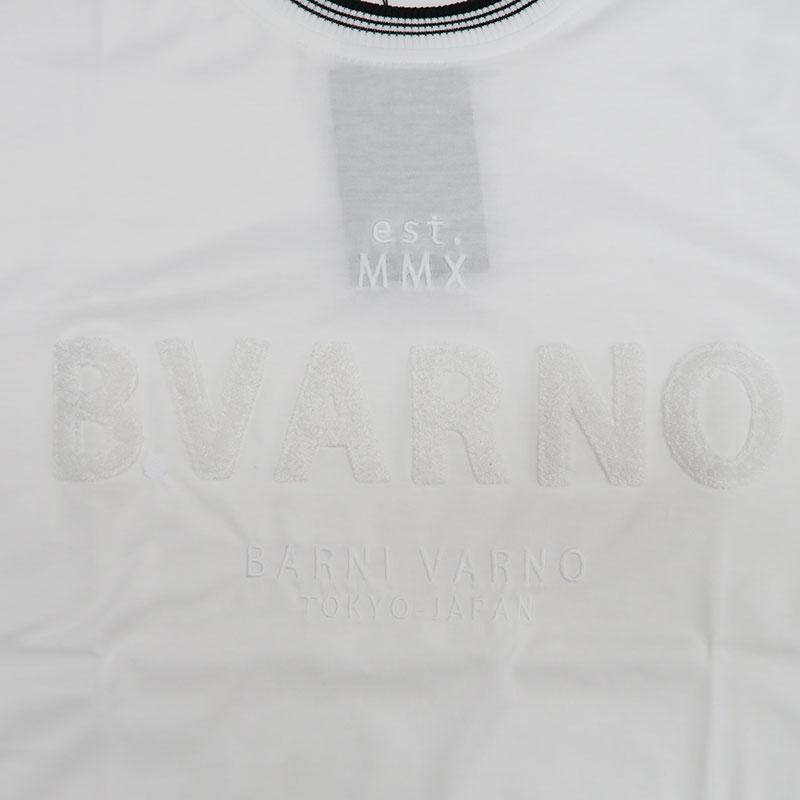 BARNI VARNO（バーニヴァーノ） サガラ刺繍 ロゴ 長袖Tシャツ LL