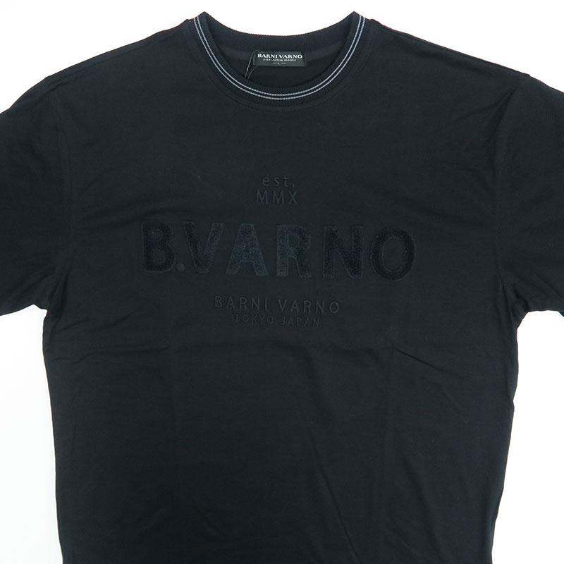 BARNI VARNO（バーニヴァーノ） サガラ刺繍 ロゴ 長袖Tシャツ L サイズ