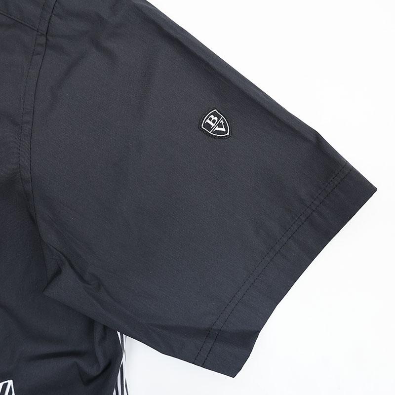 バーニヴァーノ 胸ロゴ 刺しゅう 背配色 切替 カウント ポプリン 半袖 シャツ Lサイズ BARNI VARNO BSS-OHS5263 春夏 25SSの画像