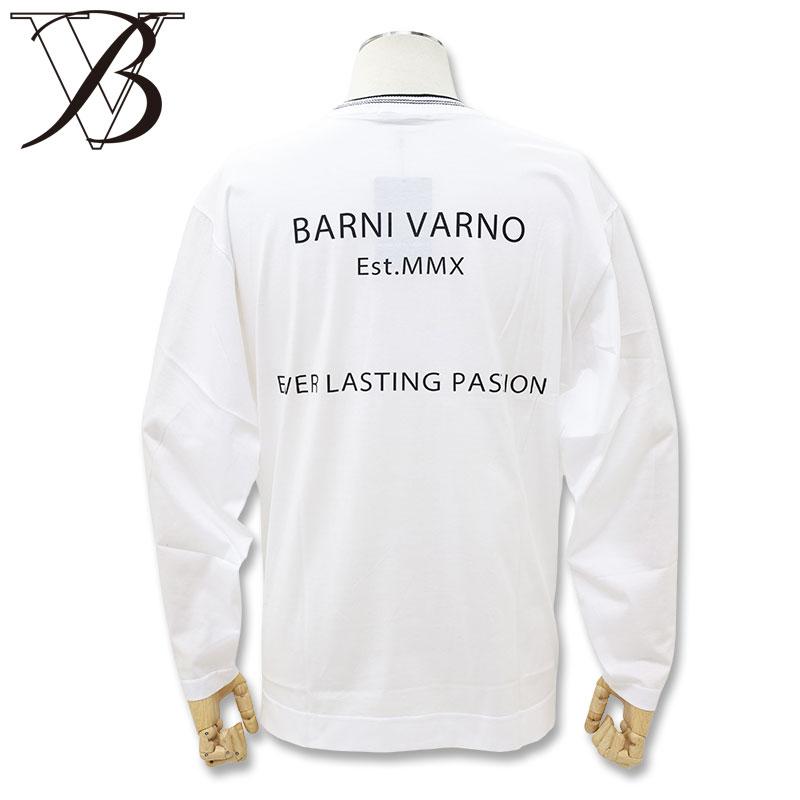 BARNI VARNO（バーニヴァーノ） ブランドマーク 飛び柄 プリント 長袖