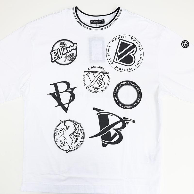 BARNI VARNO（バーニヴァーノ） ブランドマーク 飛び柄 プリント 長袖