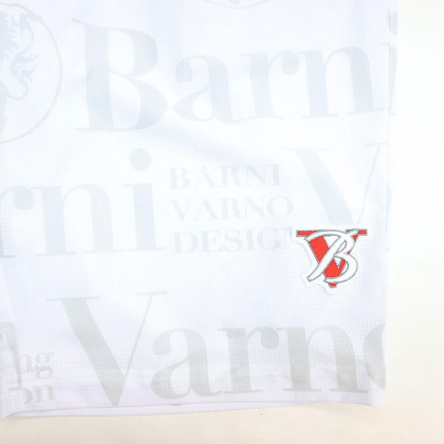 ＼新作10％OFF／バーニヴァーノ BARNI VARNO ロゴ柄 プリント オープン シャツ ＆ ショーツ セットアップ  Lサイズ BSS-PHS5547 BSS-PSH5548 日本製 26SSの画像