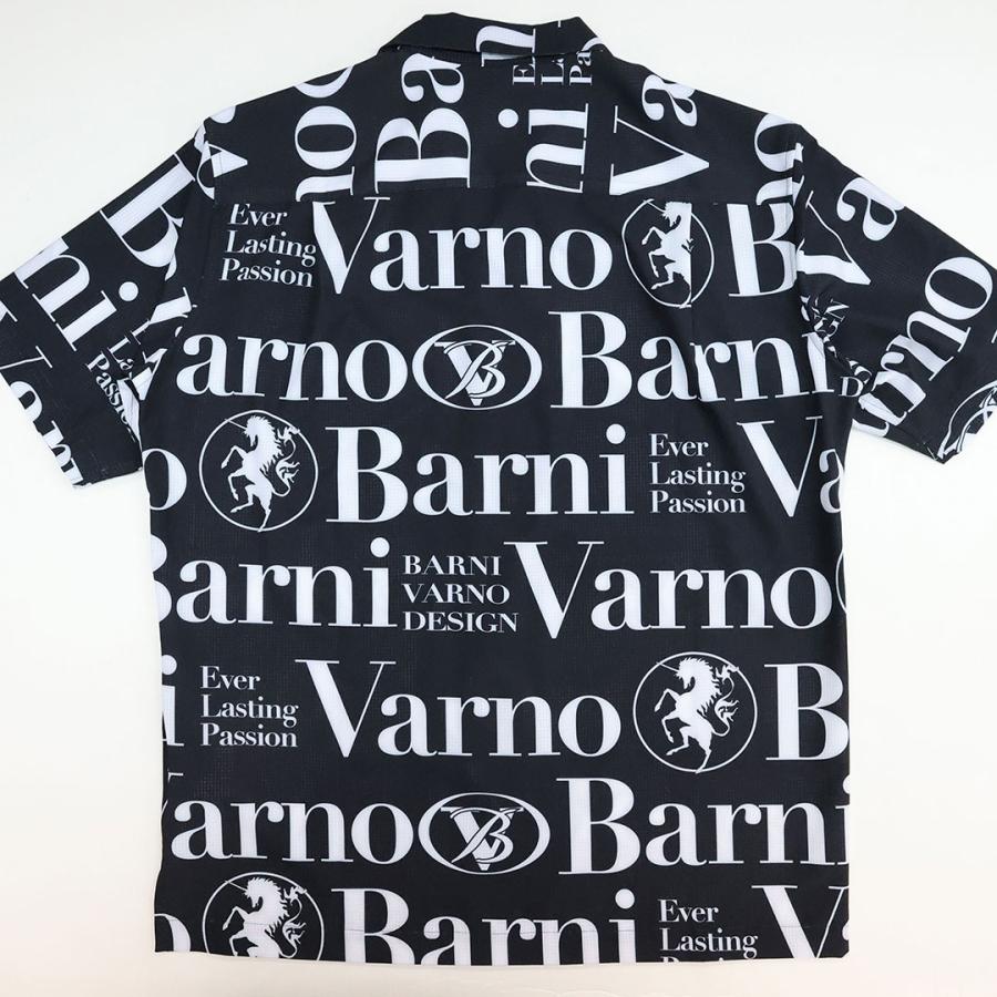 ＼新作10％OFF／バーニヴァーノ BARNI VARNO ロゴ柄 プリント オープン シャツ ＆ ショーツ セットアップ  Lサイズ BSS-PHS5547 BSS-PSH5548 日本製 26SSの画像