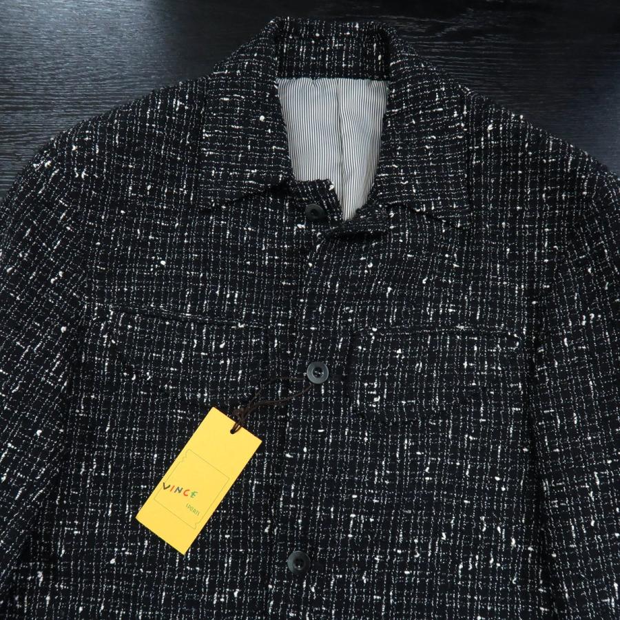 ビンチェーレ ネップツイードジャケット 黒 50サイズ S5-3316-1