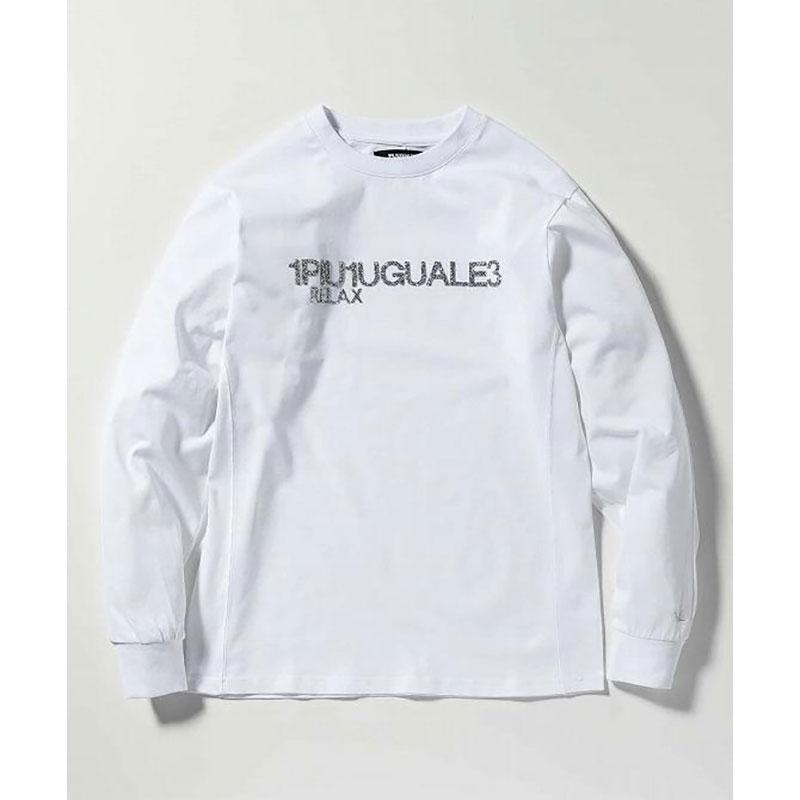 1PIU1UGUALE3 RELAX スパークリング ロゴ ロング Tシャツ UST-24069  