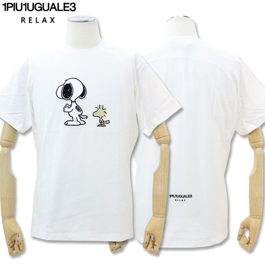 1PIU1UGUALE3 RELAX スヌーピー & ピーナッツ ライトストーン クルー