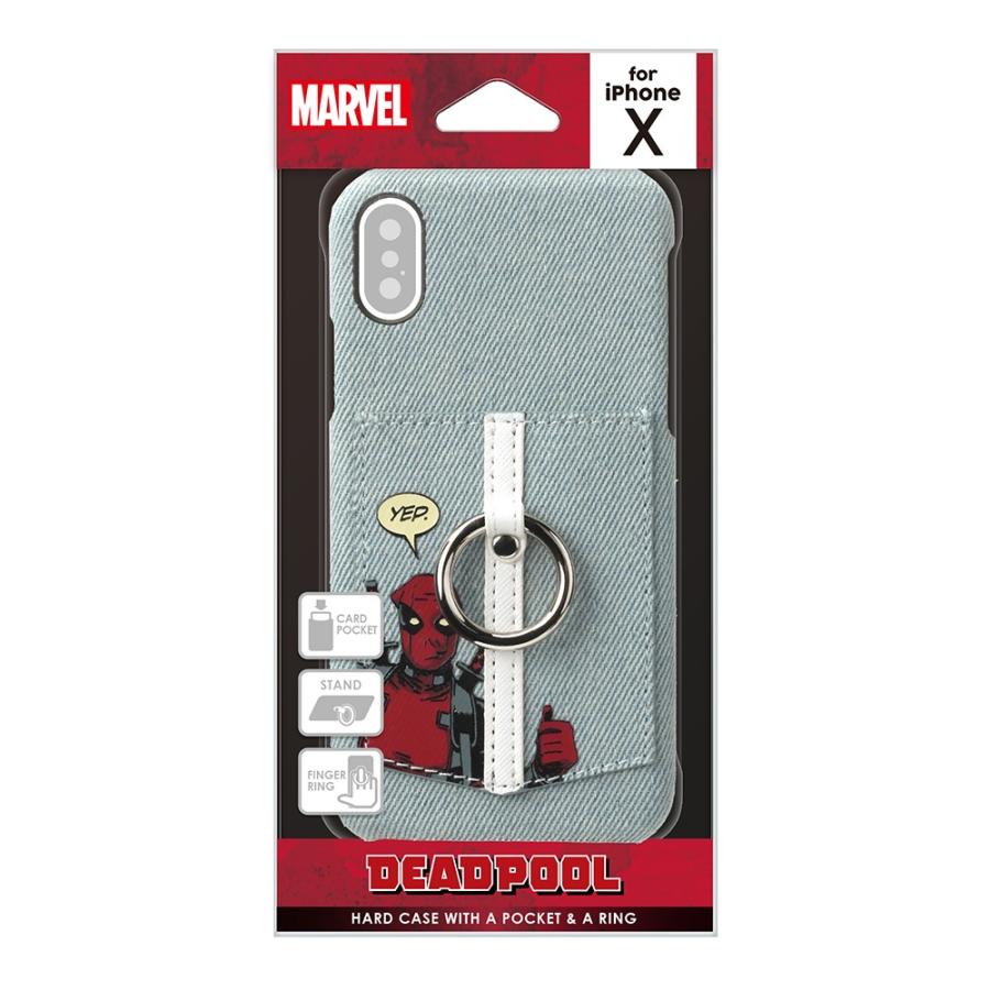 iPhone X用 MARVELハードケースポケット＆リング付き : WAOショップ