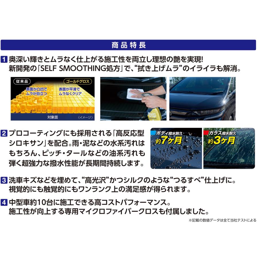 レインドロップ ゴールドグロス 400ml コーティング剤 車 コーティング